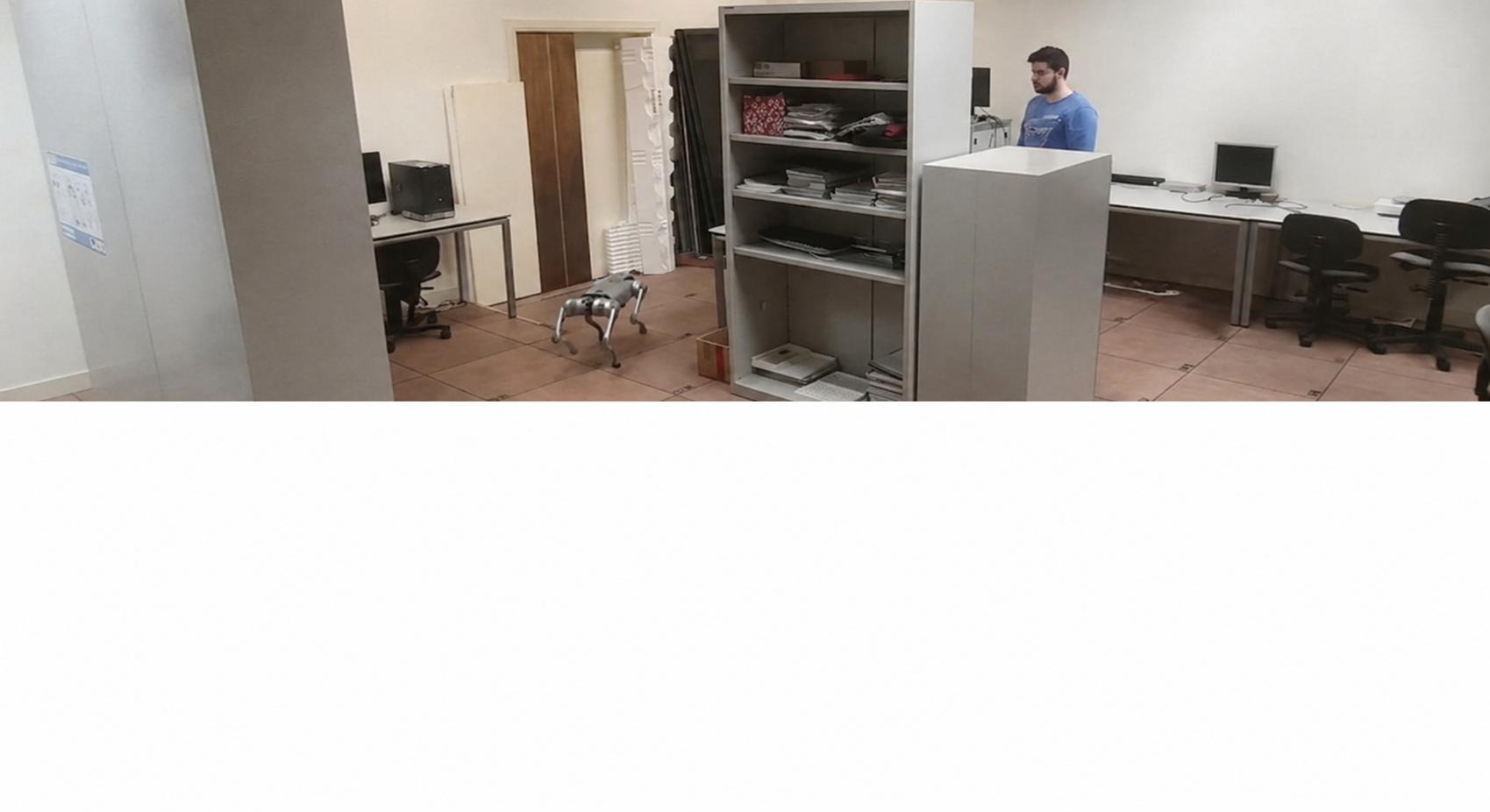Escenario físico del laboratorio con Unitree Go2